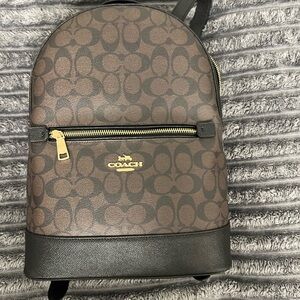 Coach Signature Brown and Black Backpack